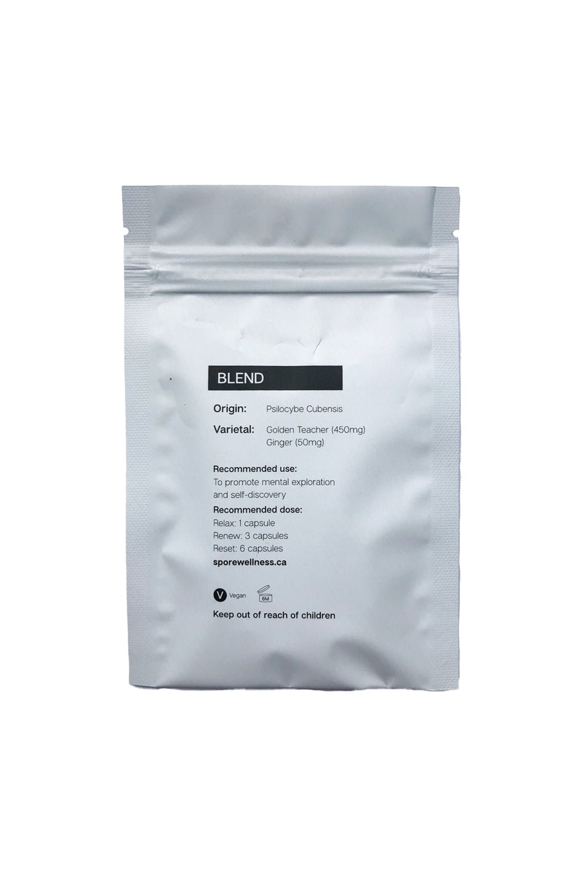 spore wellness (reset) macrodosing mushroom capsules (choose from 5 strains)